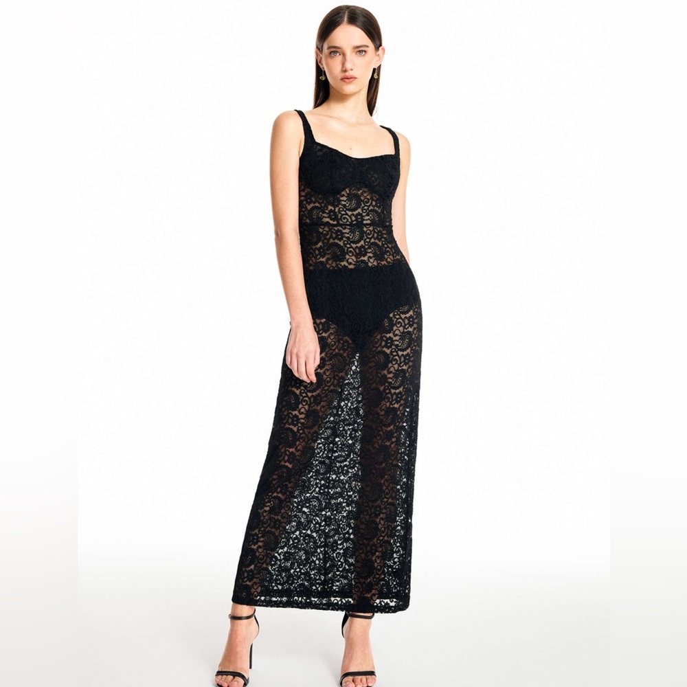 Elegant Black Lace Dress